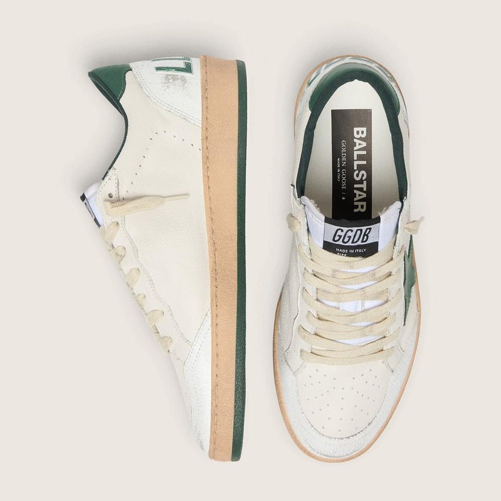 Golden Goose Ball Star Estrella Verde – vista superior