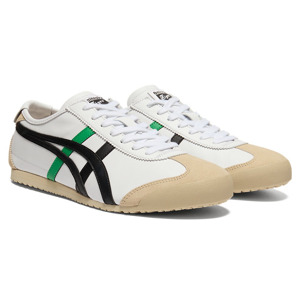 Onitsuka Tiger Mexico 66 Blanco con Verde y Negro - vista frontal