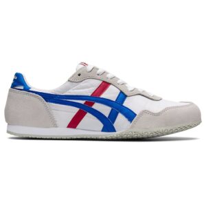 Onitsuka Tiger Serrano Blanco con Azul y Rojo - vista lateral