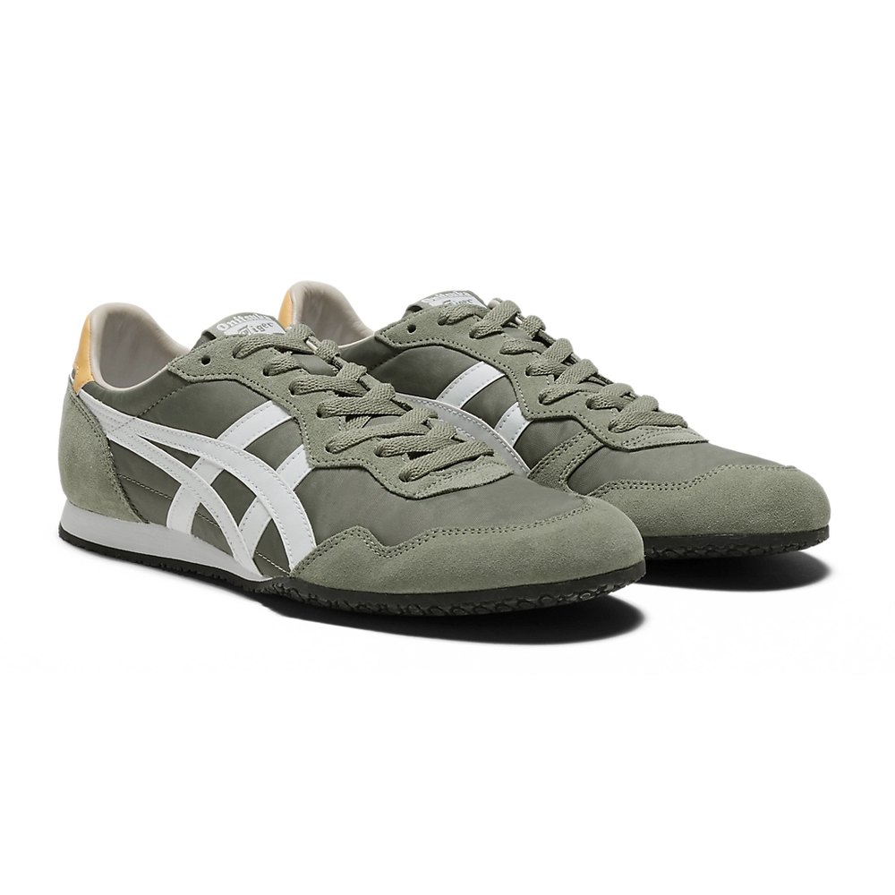 Onitsuka Tiger Serrano Verde con Blanco - vista frontal