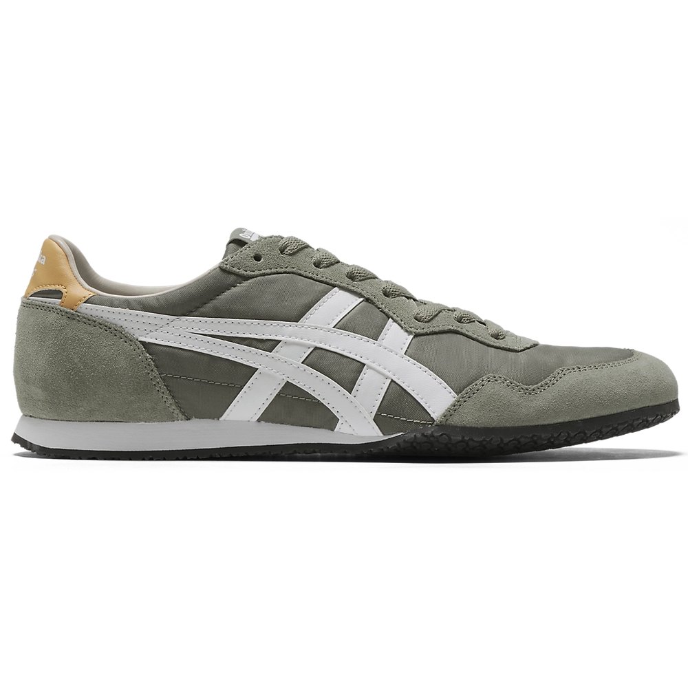 Onitsuka Tiger Serrano Verde con Blanco - vista lateral
