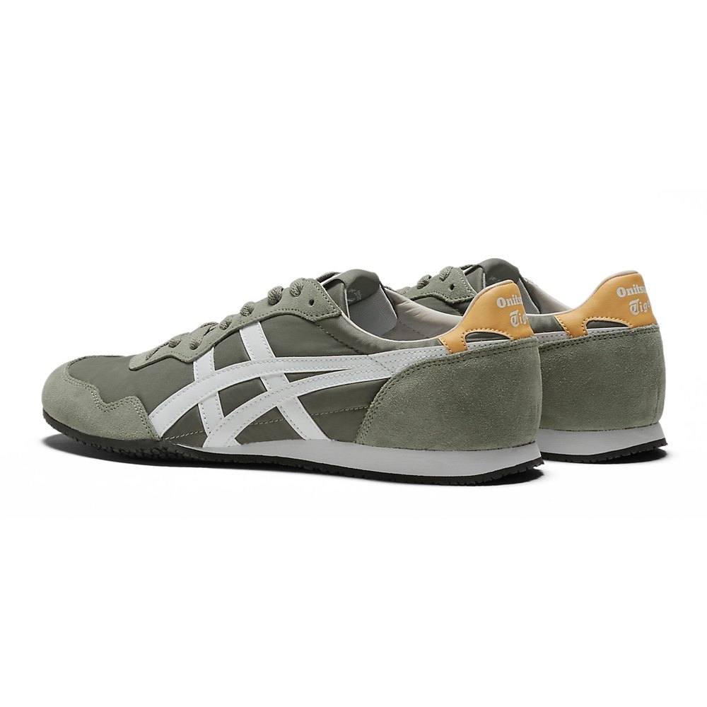 Onitsuka Tiger Serrano Verde con Blanco - vista trasera