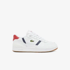Lacoste T-Clip Set Leather Blanco con Rojo